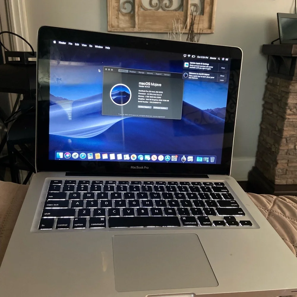 Apple Silver Laptop with Iconic Logo